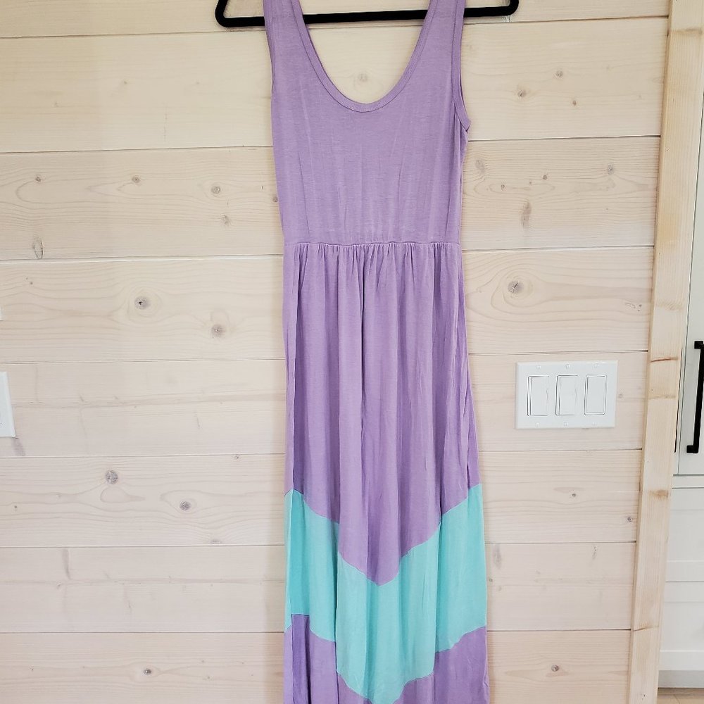 💥2/$30💥 Purple and turquoise maxi dress